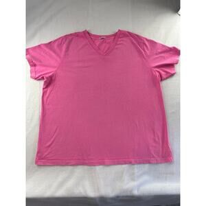 Women’s Fresh Produce Size 3X Pink V-Neck T-Shirt.